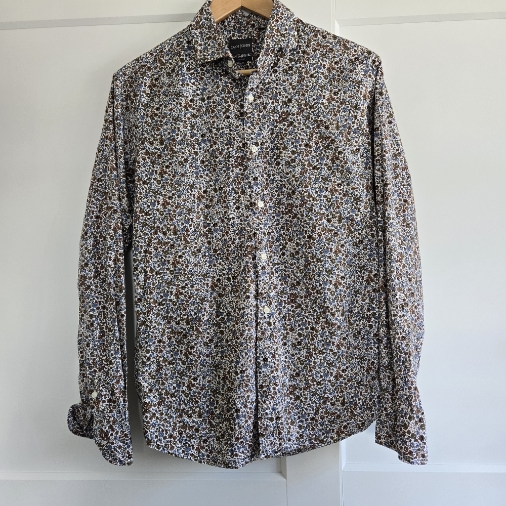 Dan John Button Down Long Sleeve Large Mens Dress Shirt